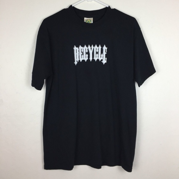 Round Trip Other - Men's L Round Trip RECYCLE Metal Writing Tee Shirt